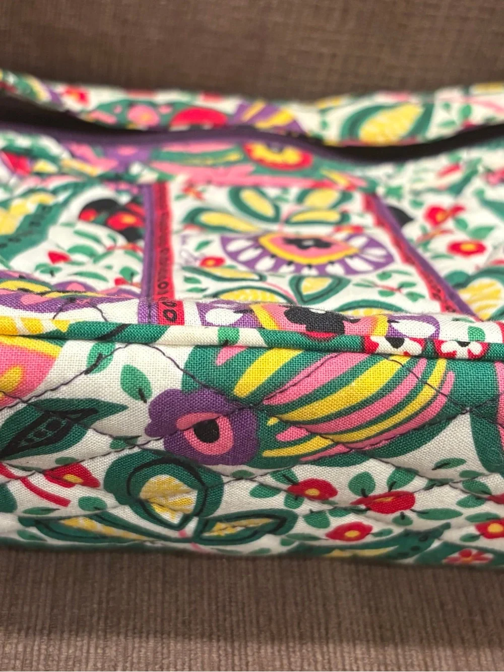 Vera Bradley Quilted Viva La Vera Mini Floral Paisley Colourful Shoulder Bag - Picture 4 of 7